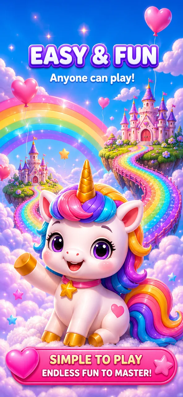 Rainbow Unicorn Puzzle — easy & fun for everyone